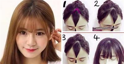 2 cách cắt tóc mái thưa xinh như gái Hàn tại nhà