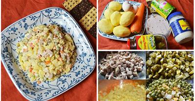 Cách làm salad Nga truyền thống đơn giản, ăn hoài không chán