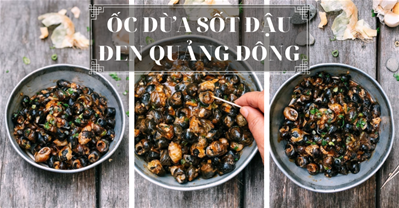 Hướng dẫn cách làm món ốc dừa sốt đậu đen Quảng Đông