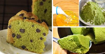 Làm bánh trà xanh thơm mát ngon tuyệt bằng nồi cơm điện