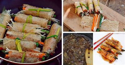 Làm đậu cuốn măng tây sốt chanh mật ong ngon tuyệt hảo