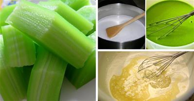 Mát giời nổi hứng làm bánh da lợn xanh trong như ngọc