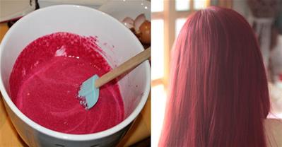 Nhuộm tóc đỏ chỉ với củ dền không lo hóa chất, hại tóc