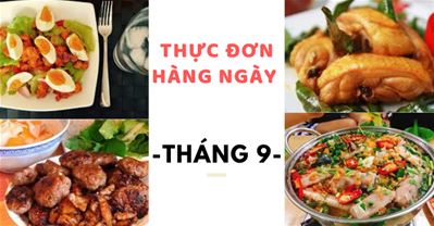 Thực đơn hàng ngày cho một tháng đầy đủ dinh dưỡng tháng thứ 9