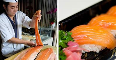 Tôi tận mắt chứng kiến cách làm sushi cá hồi đúng chuẩn