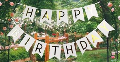 Trang trí chữ Happy Birthday - Phụ kiện sinh nhật rẻ mà bắt mắt