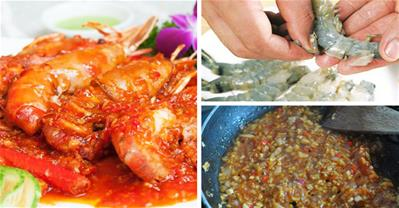 Vừa cay vừa ngọt đậm đà tôm sốt Tứ Xuyên đổi món