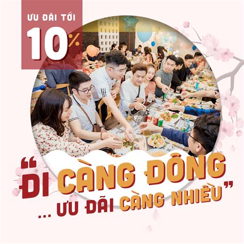 Đi càng đông, ưu đãi càng nhiều	