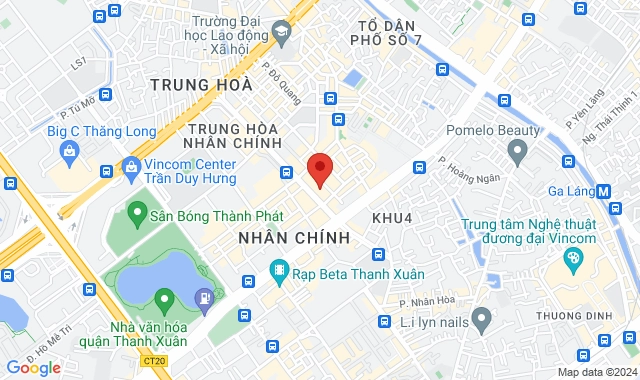 17 T5, Tầng 2, T6 P. Hoàng Đạo Thúy, P. Trung Hoà, Q.Thanh Xuân