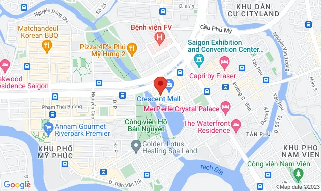 5F22 Khu Lake View, Lầu 5, TTTM Cresent Mall – 101 Tôn Dật Tiên, P. Tân Phú, Q. 7