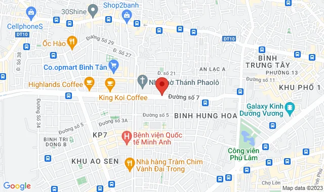 74 Đường 7, P. Bình Trị Đông B, Q. Bình Tân