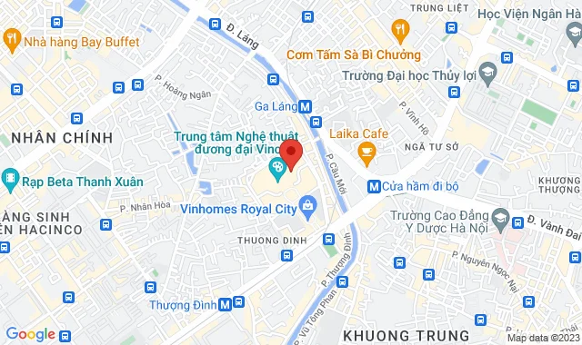B2-R2-18-19-20-21, TTTM Royal City, Số 72 Nguyễn Trãi, P. Thượng Đình, Q. Thanh Xuân