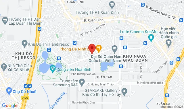 BT1 – 19 Nguyễn Xuân Khoát, Khu Ngoại Giao Đoàn, P. Xuân Đỉnh, Q. Bắc Từ Liêm