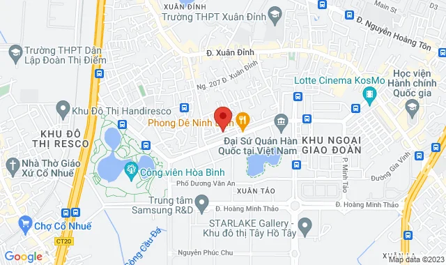 BT1.18, đường Nguyễn Xuân Khoát – khu Ngoại Giao Đoàn, P. Xuân Đỉnh, Q. Bắc Từ Liêm