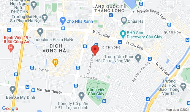 BT14 ngõ 75, Trần Thái Tông, P. Dịch Vọng, Q. Cầu Giấy