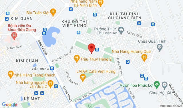 C01 – BT8 – KĐT Việt Hưng, Lưu Khánh Đàm, P. Việt Hưng, Q. Long Biên