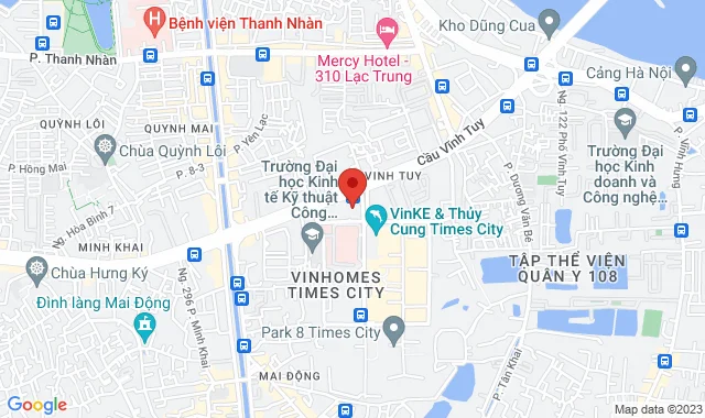D7-15-17-19, Tầng hầm B1, TTTM Times City, Số 458 Minh Khai, Q. Hai Bà Trưng
