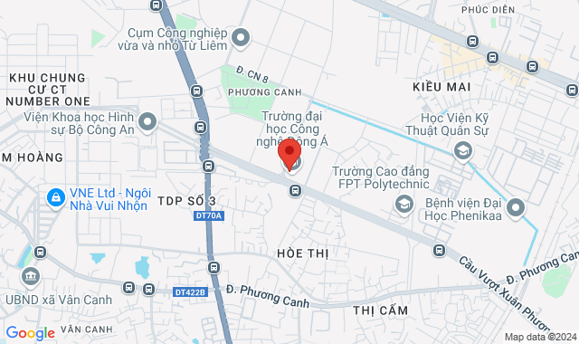 Đường CN1, Trịnh Văn Bô, P. Phương Canh, Q. Nam Từ Liêm ( Gần trường Đại Học Công Nghệ Đông Á)