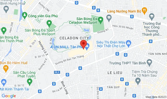 Gian hàng F39, Tầng 1, TTMS Aeon Mall Celedon Tân Phú, số 30 Đường Bờ Bao Tân Thắng, P. Sơn Kỳ, Q. Tân Phú