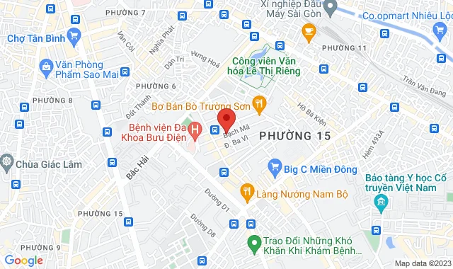 H4 đường Bạch Mã, Cư Xá Bắc Hải, P. 15, Q. 10