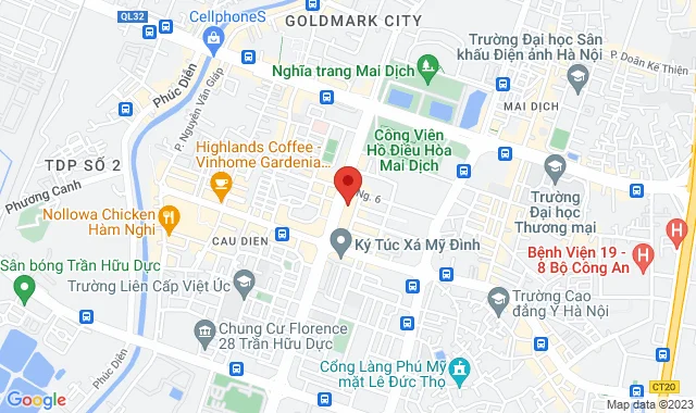KĐT HD Mon City, Số 2 Lô TT01,  Ngõ 4  Hàm Nghi, P. Mỹ Đình 2, Q. Nam Từ Liêm