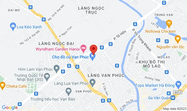Lô 9A2 – Khu Shop House 24h, Tố Hữu ,  P. Vạn Phúc,  Q. Hà Đông