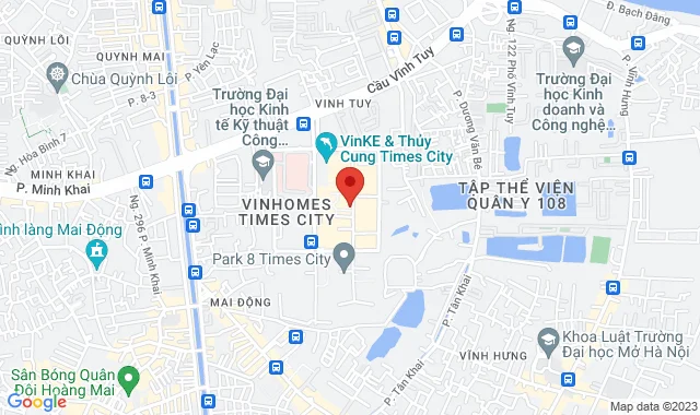 Lô D9 – 4, TĐ 54-56, TTTM Vincom Megamall Times City, số 458 Minh Khai, P. Vĩnh Tuy, Q. Hai Bà Trưng
