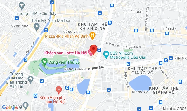 Lotte Department Store, Tầng 3, Số 54 Liễu Giai, P. Cống Vị, Q. Ba Đình