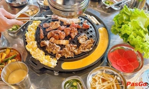 Nhà hàng BosSam BBQ Huỳnh Thúc Kháng Buffet lẩu nướng Hàn Quốc ăn là phê 2