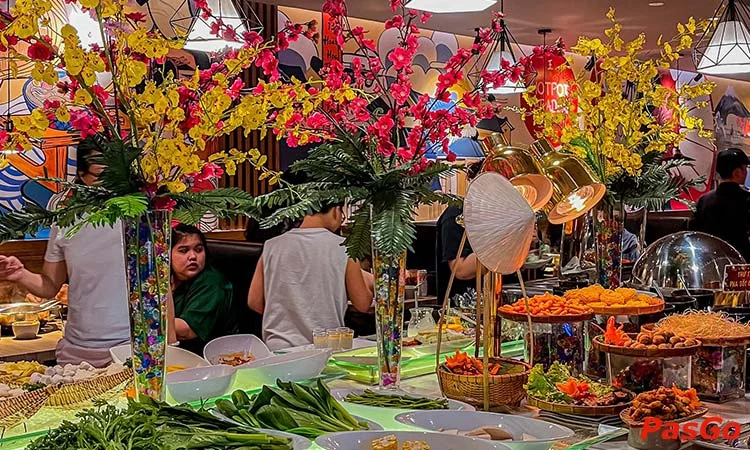 Nhà hàng Paradise Hotpot Buffet Hoàng Hoa Thám chuyên Buffet Lẩu 10