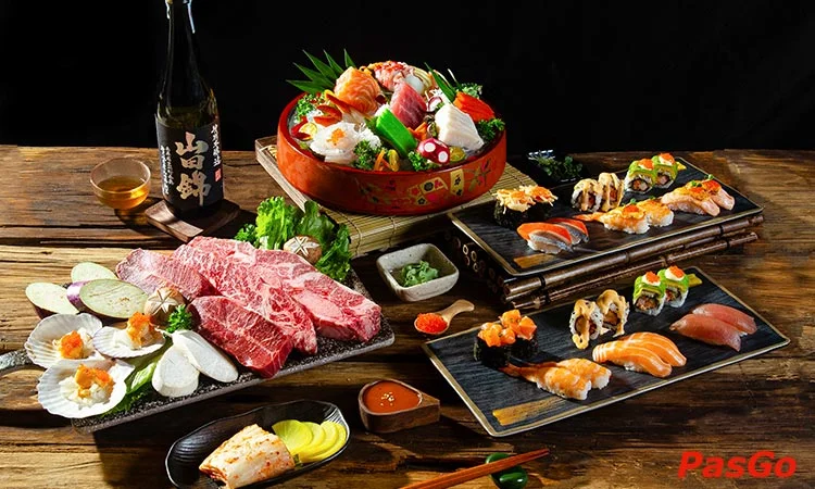 Nhà hàng Saju Sushi & BBQ Hoàng Quốc Việt Buffet Nhật Bản độc đáo 2