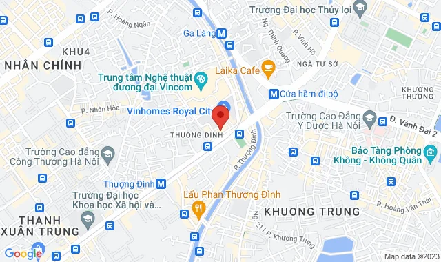 Royal City, tầng B2, Lô B2-R6-39, số 72A Nguyễn Trãi, P. Thượng Đình, Q. Thanh Xuân 