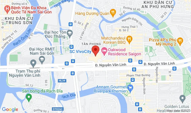 SC Vivo city, Tầng 4, 04-05A, Số 1058 Nguyễn Văn Linh, P. Tân Phong, Q.7