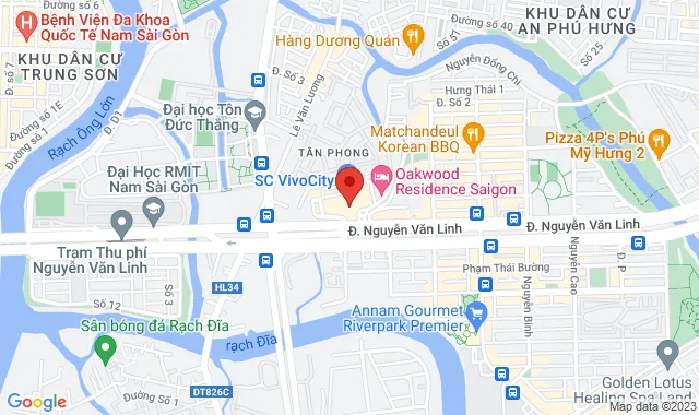 SC Vivocity, Tầng 3, Số 1058 Nguyễn Văn Linh, P. Tân Phong, Q.7