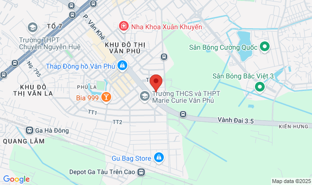 Số 1 TT20 KĐT Văn Phú, P. Phú La, Q. Hà Đông