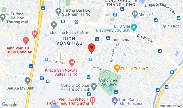 Số 105 Trần Thái Tông, P. Dịch Vọng Hậu, Q. Cầu Giấy