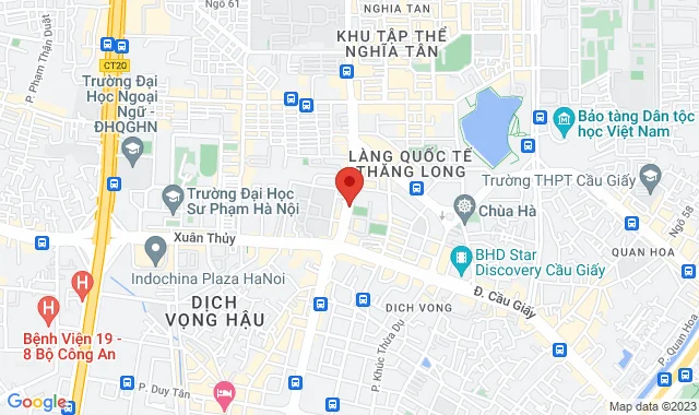 Số 116 Nguyễn Phong Sắc (đối diện CTM Palace) Q.Cầu Giấy 