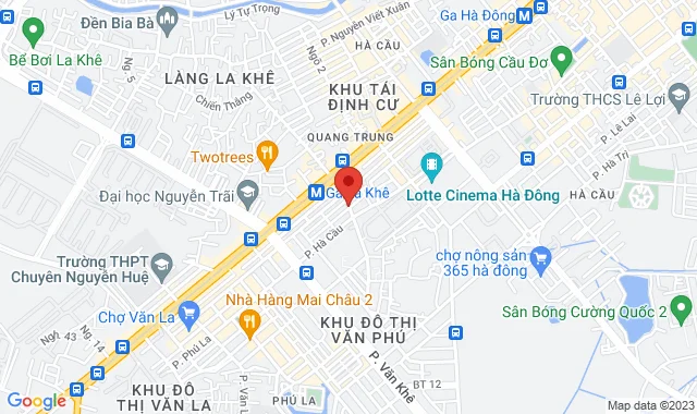 Số 16 TT13 KĐT Văn Phú, P. Phú La, Q. Hà Đông (Gần đối diện Mê Linh Plaza Hà Đông)