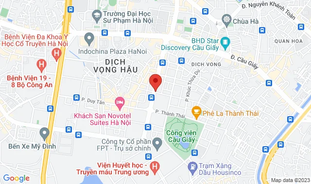Số 18 Phố Trần Thái Tông, P. Dịch Vọng Hậu, Q. Cầu Giấy 