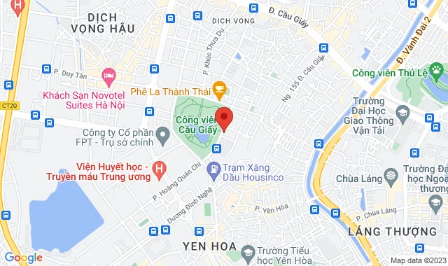 Số 2 Lô 2 Tổ 12 KĐT Dịch Vọng (đối diện cổng sau công viên Cầu Giấy), P. Dịch Vọng, Q. Cầu Giấy