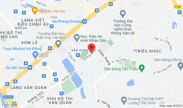 Số 21, Đường 19/5, P. Văn Quán, Q. Hà Đông