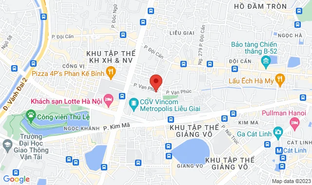 Số 6 Vạn phúc , P. Ngọc Khánh, Q. Ba Đình