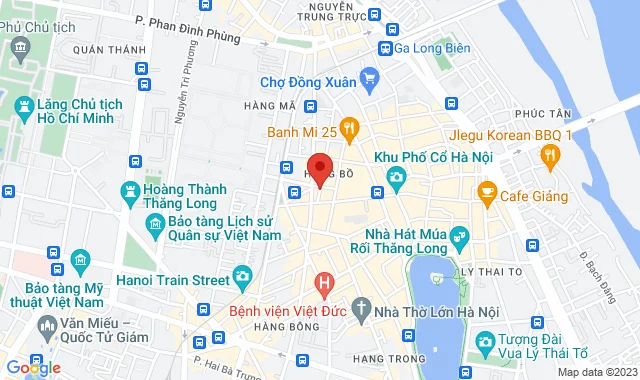 Số 62 đường Bát Sứ, P. Hàng Bồ, Q. Hoàn Kiếm