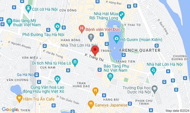 Số 8 Tràng Thi, P. Hàng Trống, Q. Hoàn Kiếm