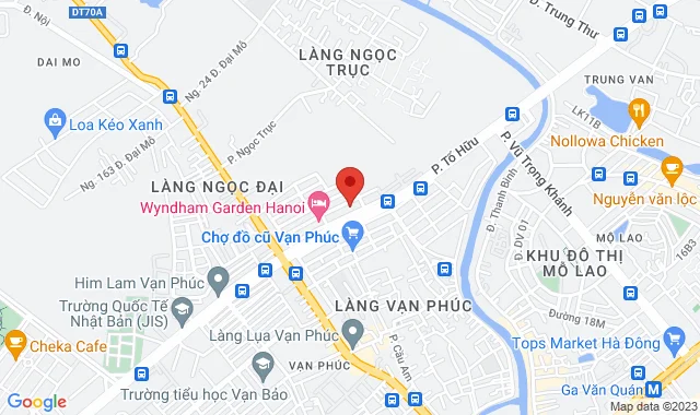 Số 8B2 Khu thương mại Vạn Phúc, P.Vạn Phúc, Q.Hà Đông.