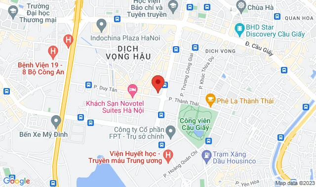 Số 90 Trần Thái Tông, P.  Dịch Vọng Hậu, Q. Cầu Giấy