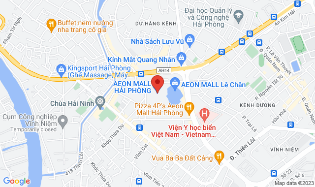 T128, Tầng 1 TTTM Aeon Mall, số 10 Võ Nguyên Giáp, P. Dư Hàng Kênh, Q. Lê Chân, Hải Phòng