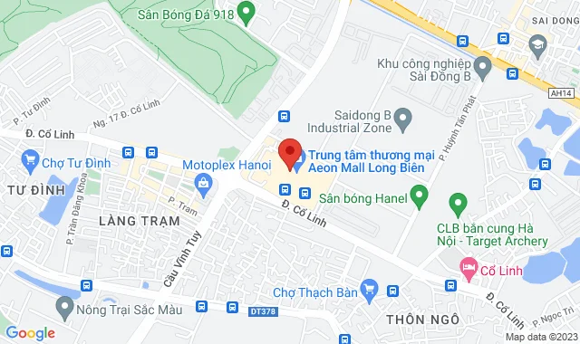 T305, Tầng 3, TTTM Aeon Mall, số 27 đường Cổ Linh, Q. Long Biên