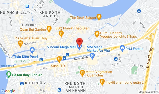 Tầng 05, Lô L5-07 TTTM Vincom Mega Mall Thảo Điền, 161 Xa Lộ Hà Nội, P.Thảo Điền, Quận 2