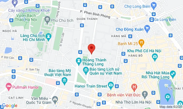 Tầng 1, Khách sạn Army, Số 1A Nguyễn Tri Phương, P. Quán Thánh, Q. Ba Đình